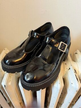 Black Patent Mary Jane Platform Shoes - Madden Girl